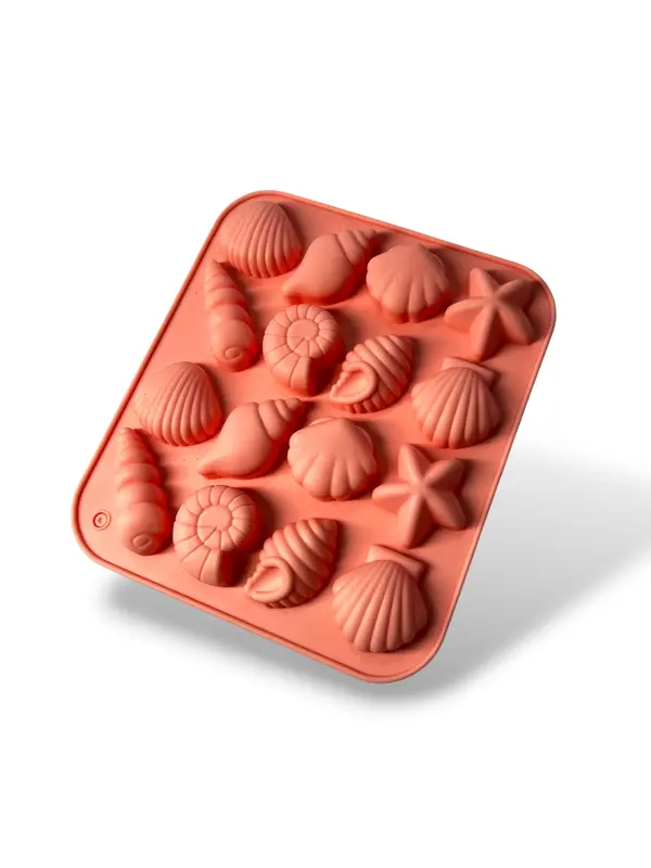 Molde de silicón de conchas marinas
