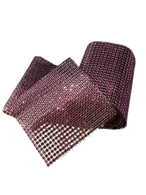 Cinta de strass de 6 filas — Rosado