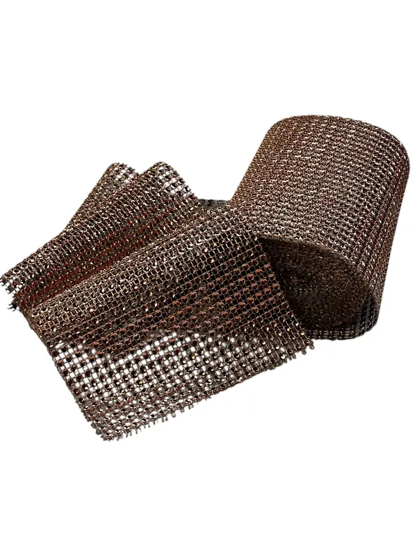 Cinta de strass de 4 filas — Salmon