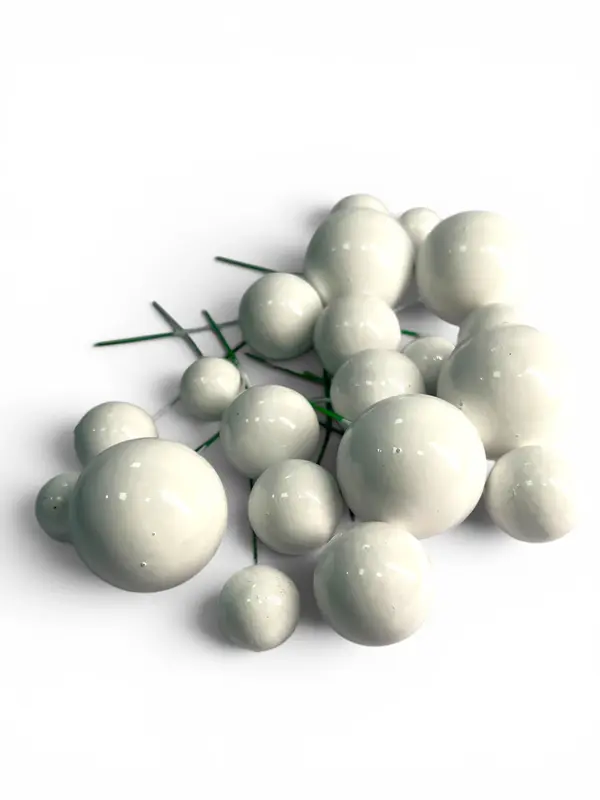 Toppers de esferas decorativas — Blanco