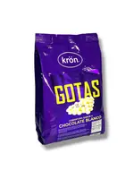 Cobertura de chocolate blanco en gotas