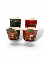 Capacillos de cartón encerado con diseño de navidad - Imagen 2