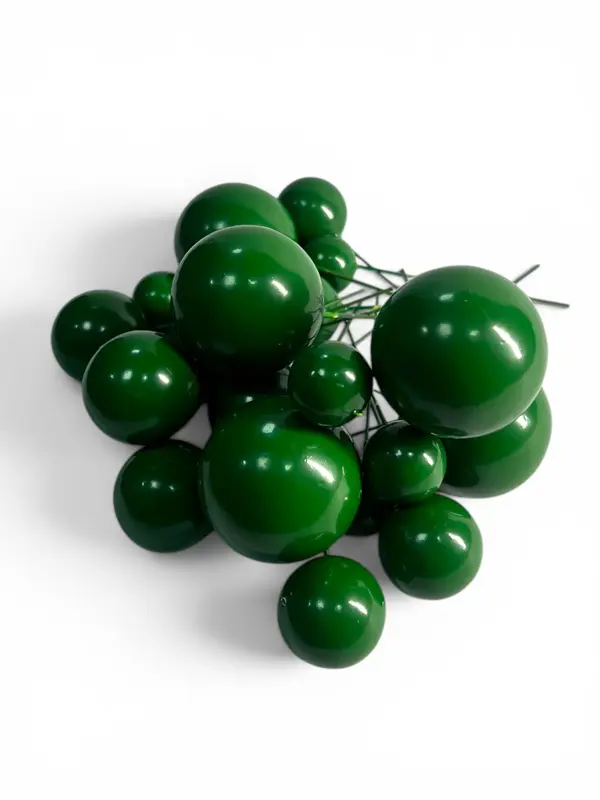 Toppers de esferas decorativas — Verde oscuro