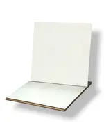 Base blanca cuadrada de 5mm de grosor con borde bronce