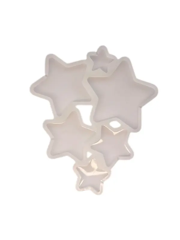 Molde de silicón para chupetas — Estrellas simples de 5 puntas