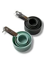 Tazas de medir de plástico con mango de acero inoxidable