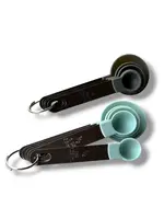 Cucharas de medir de plástico con mango de acero inoxidable