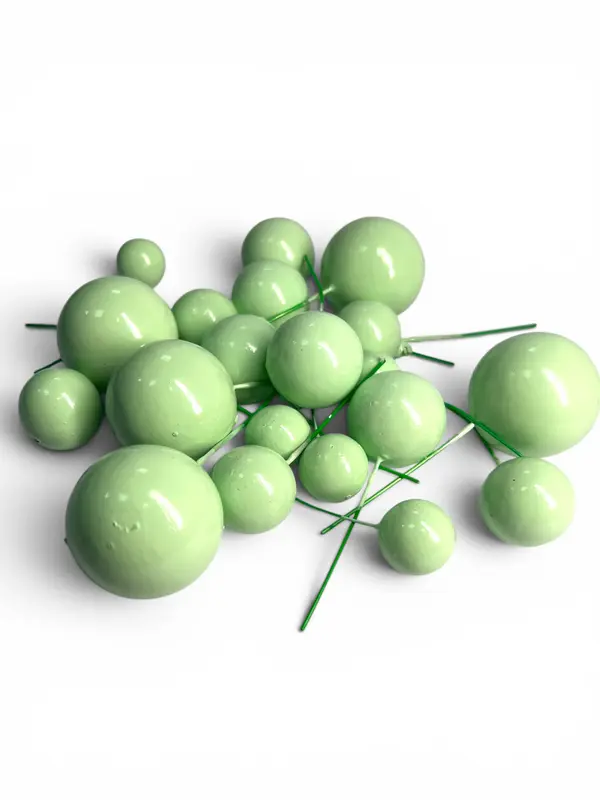 Toppers de esferas decorativas — Verde claro