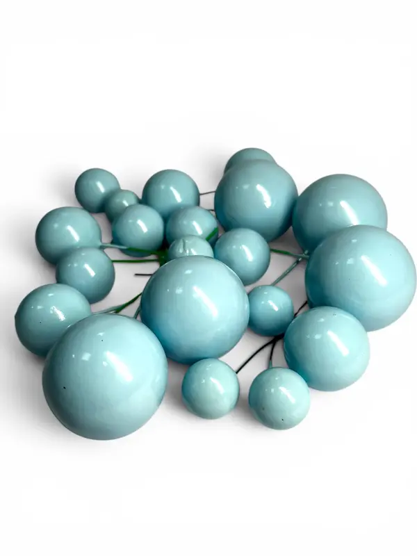 Toppers de esferas decorativas — Azul claro