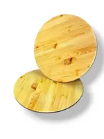Base con diseño de madera de 3mm de grosor con borde marrón — 25cm - Imagen 3