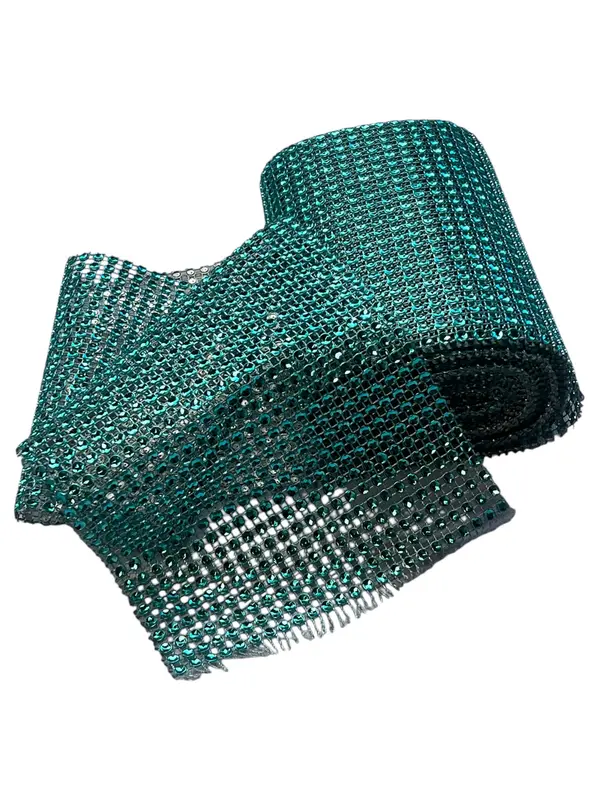 Cinta de strass de 6 filas — Turquesa