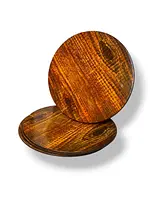 Base con diseño de madera de 3mm de grosor con borde marrón