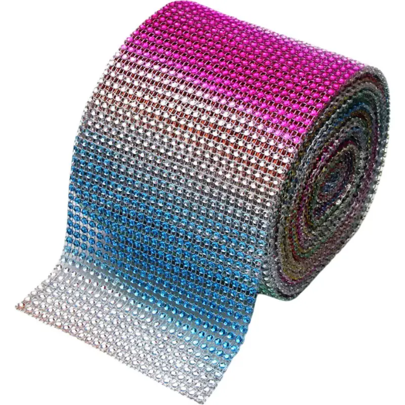 Cinta de strass de 4 filas — Multicolor