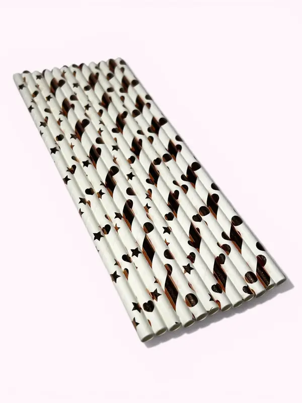 Pitillo de papel decorativo — Dorado