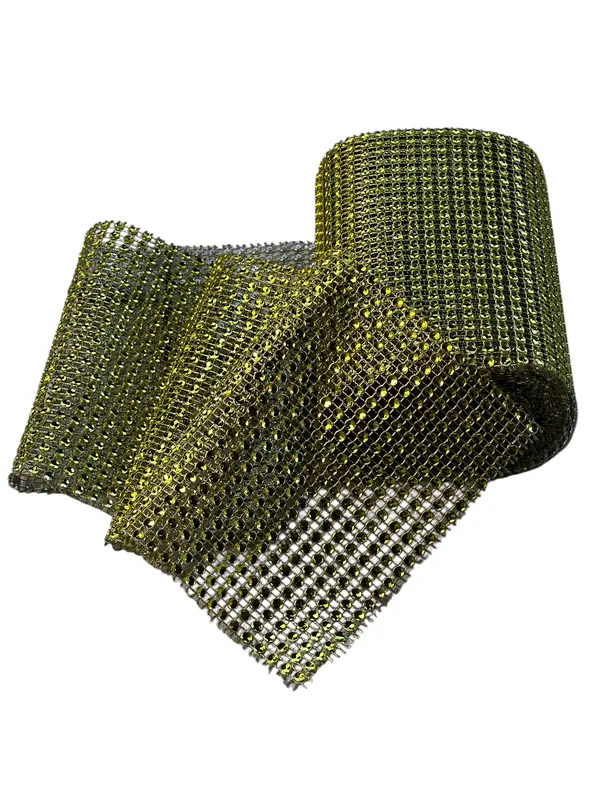 Cinta de strass de 6 filas — Amarillo