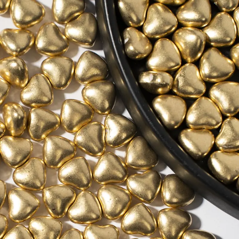 Grageas de corazones — Dorados