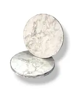 Base mármol gris de 3mm de grosor con borde plateado