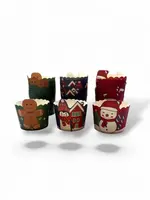 Capacillos de cartón encerado con diseño de navidad - Imagen 3