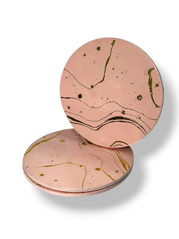 Base con diseño de 5mm de grosor con borde rosado — 25cm