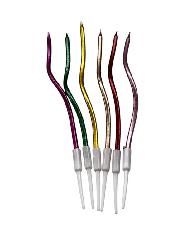Velas curvas (por caja) — Colores metalizados