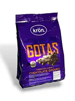 Cobertura de chocolate oscuro en gotas