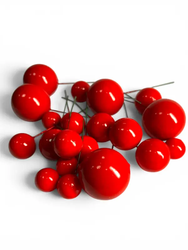 Toppers de esferas decorativas — Rojo