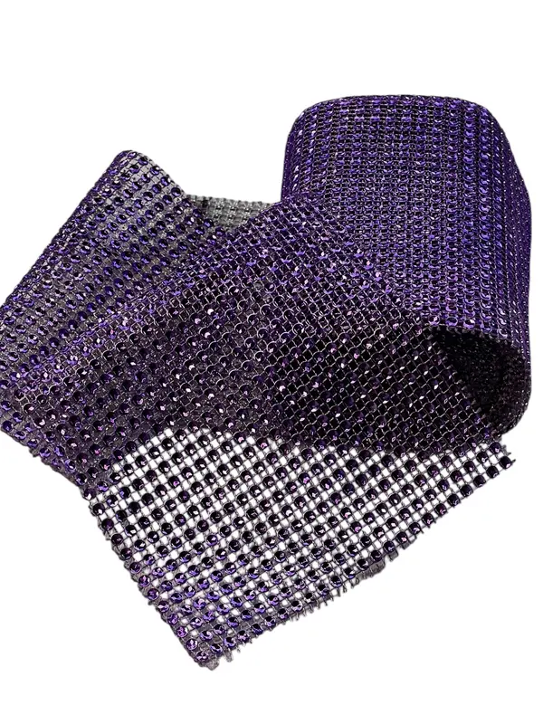 Cinta de strass de 6 filas — Morado claro