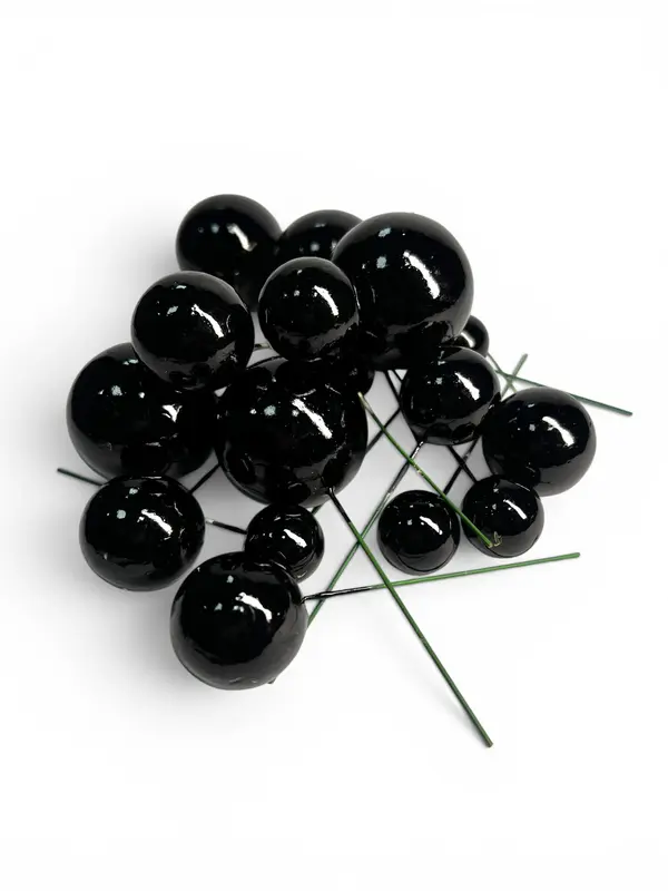 Toppers de esferas decorativas — Negro