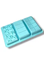 Molde de silicón de barras de chocolate