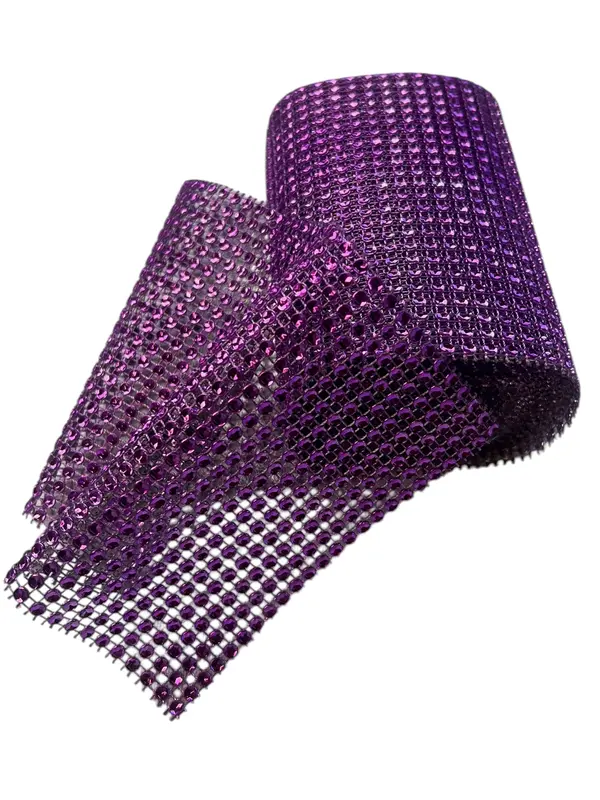 Cinta de strass de 6 filas — Fucsia